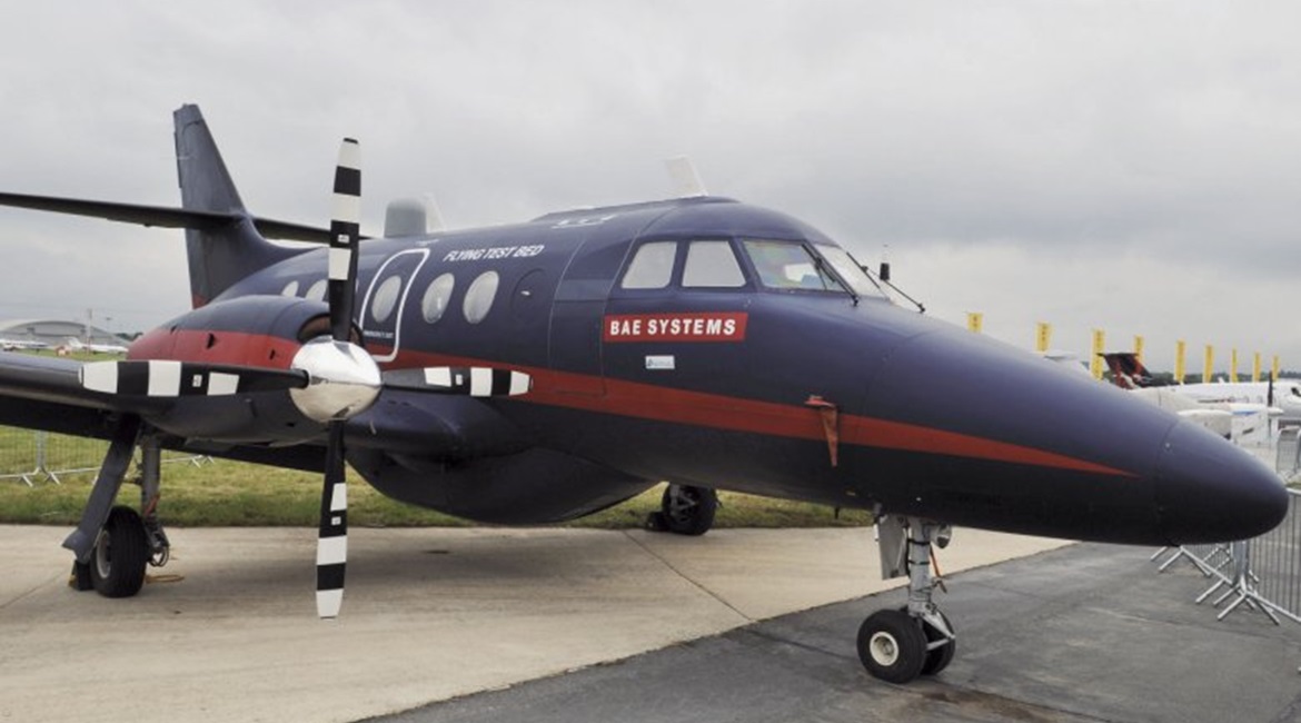 A BAE Systems Jetstream aircraft was used by the ASTRAEA consortium to test technologies for UAV integration into controlled airspace.
