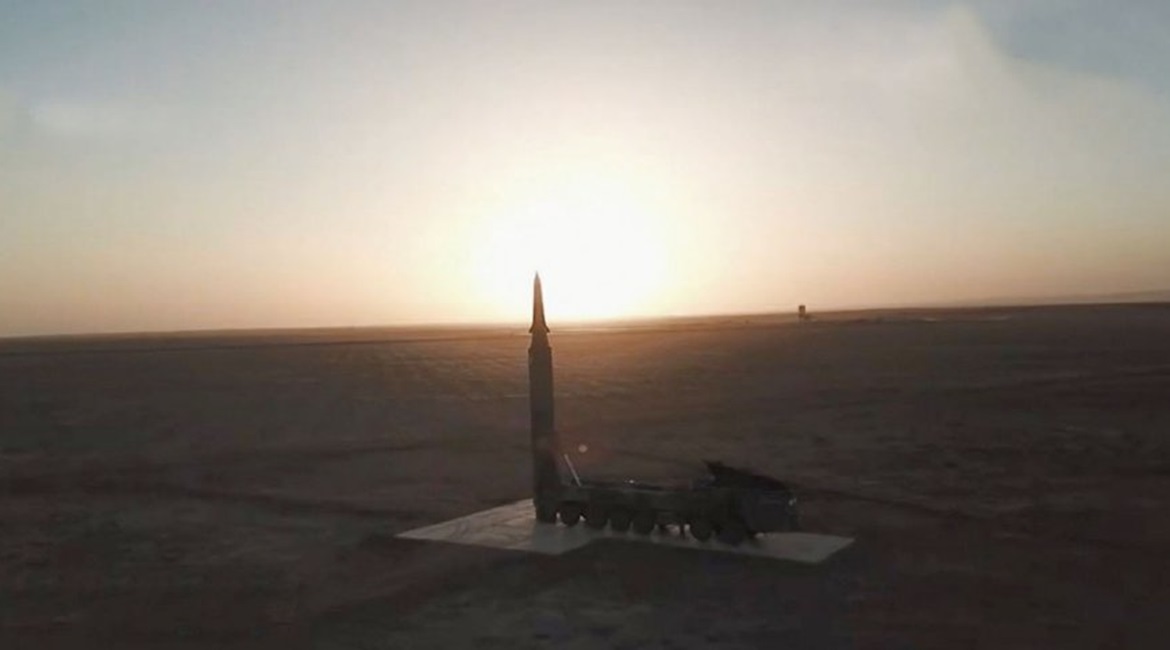 CCTV footage showing a PLARF DF-26 IRBM TEL deployed and ready to fire.