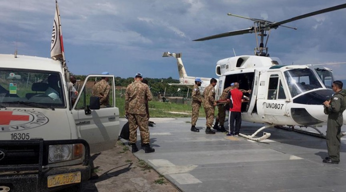 One of two Uruguayan Bell 212 helicopters currently deployed to the DRC in support of the UN MONUSCO mission. The US is looking for a used 212 to give to Uruguay, although it is unclear if this will add to the UN mission or replace one of the two helic...