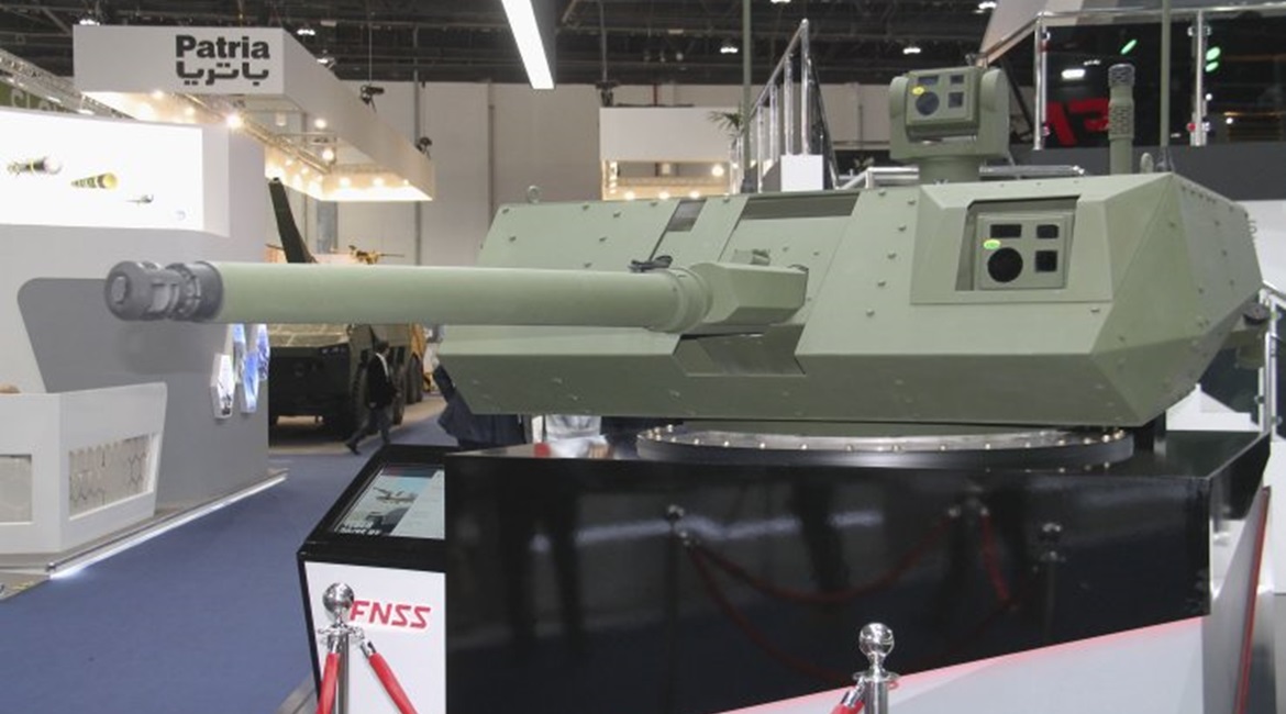 FNSS Savunma Sistemleri's Teber-30 RCT, armed with a 30 mm MK44 dual feed cannon.