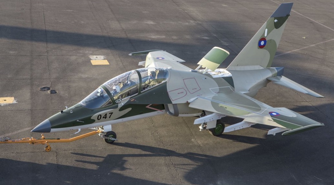 Russia's Irkut Corporation delivered an initial four Yak-130 trainer/light attack aircraft to Laos in late 2018 (one of which is pictured here).