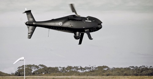 Schiebel is developing a new heavy fuel engine for its S-100 Camcopter (seen here) to meet endurance requirements set by the RAN.