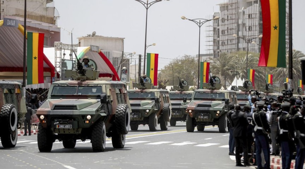 The new Bastion APCs during Senegal's independence day parade.
