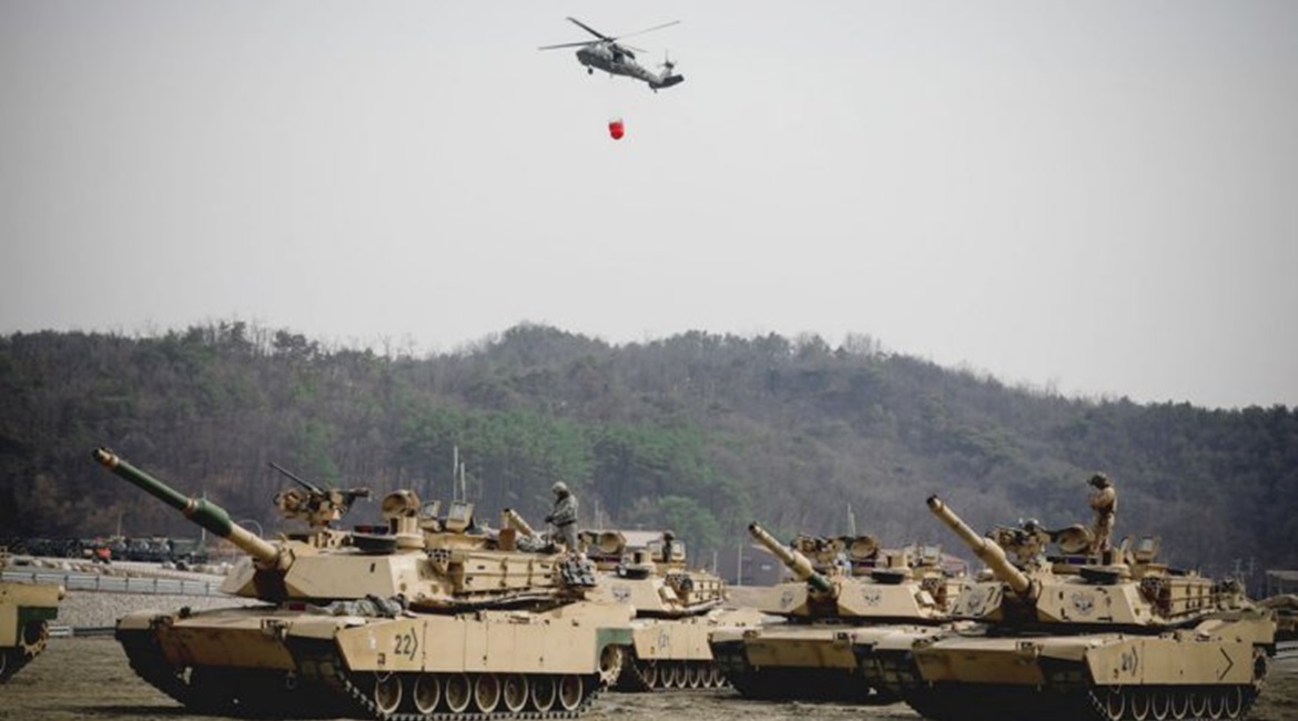 First Armored Division tankers prepare to qualify at Rodriguez Live Fire Complex, South Korea, in March 2019. US military leaders are meeting to determine what role the US Army will have if the nation is involved in a violent conflict in the Pacific re...