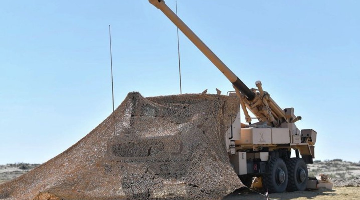 A photograph released by the Saudi Arabian National Guard (SANG) shows a CAESAR purportedly during an exercise in March. The SANG is the only Saudi military organisation that has been seen using the howitzer.
