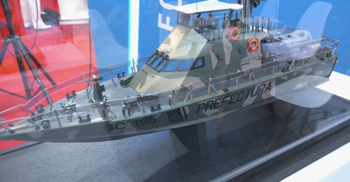 A model of the Shaldag Mk II, on display at IMDEX 2019.