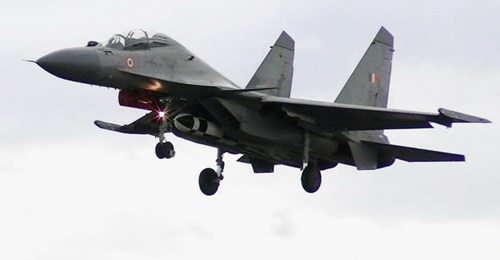 Test firing of the BrahMos-A missile from Indian Air Force's Su-30 MKI fighter aircraft in May 2019.