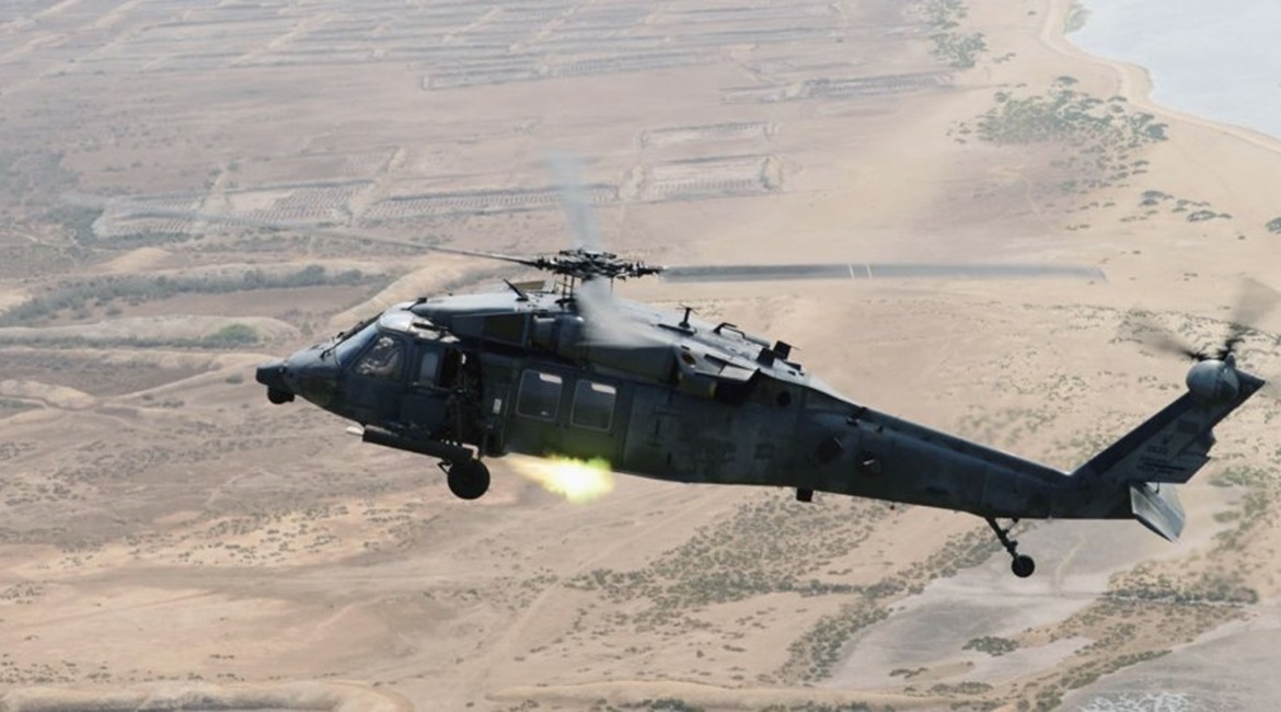 An Emirati Black Hawk is seen launching a Talon over southern Yemen. The weapon looks set to be phased out in favour of the APKSW.