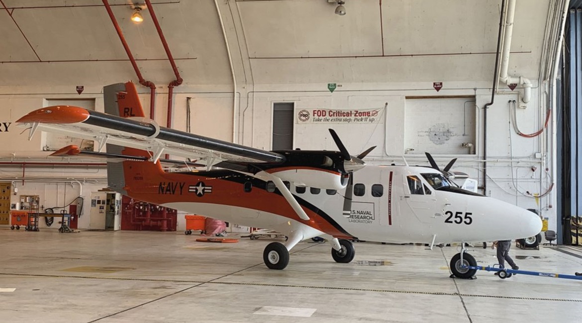 The NRL acquired a UV-18 Twin Otter, the military equivalent of the De Havilland DHC-6, to use in a variety of research projects such as magnetic variation mapping and electronic countermeasures.