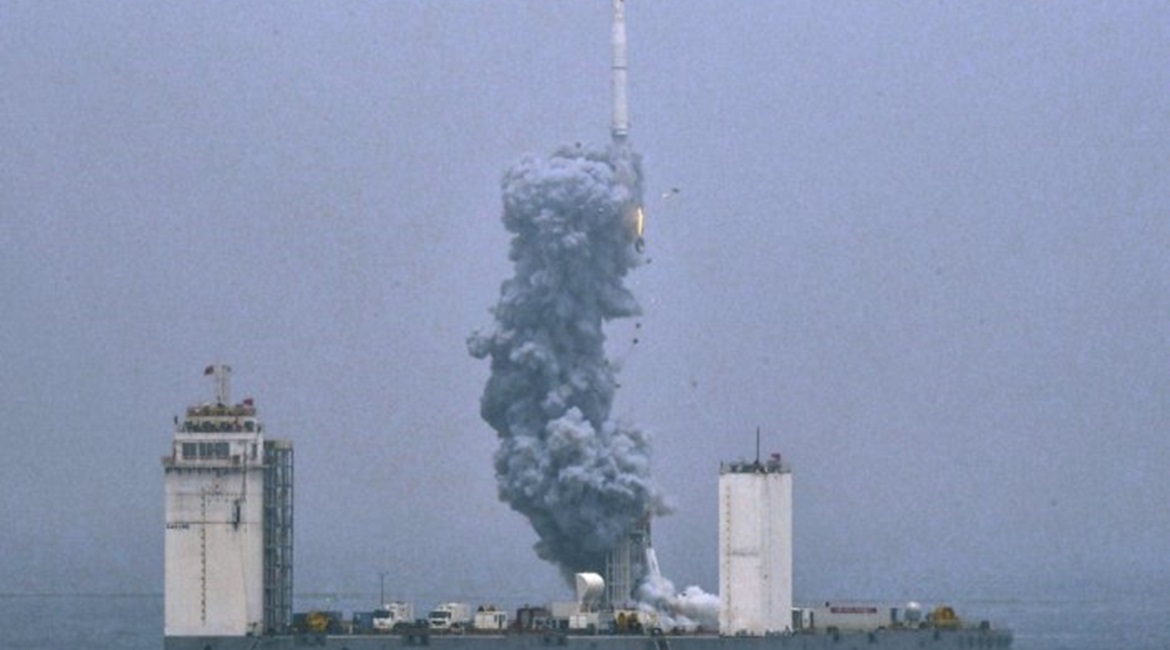 China conducted its first-ever launch of a satellite from a sea-based mobile platform using a Long March 11 rocket on 5 June.
