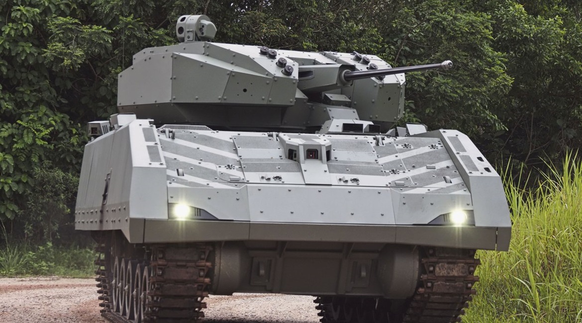 The Singapore Army's new Hunter armoured fighting vehicle.