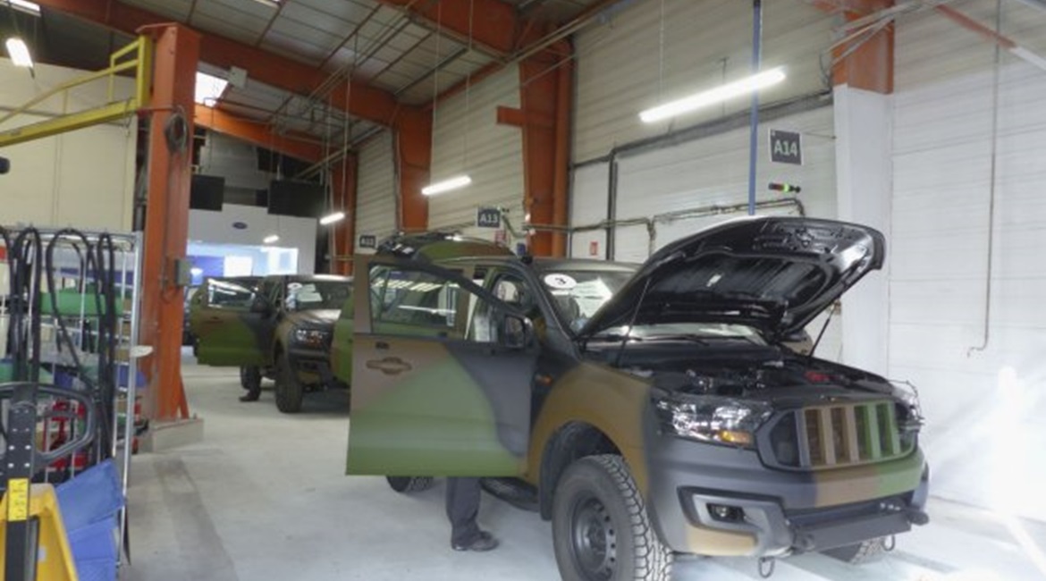 To bring the base Ford product up to VT4 standard, conversion to Standard 1 involves 250 individual modifications and takes 18 man hours. Conversion to the more complex Standard 2 (shown) involves a further 350 modifications and 40 hours.