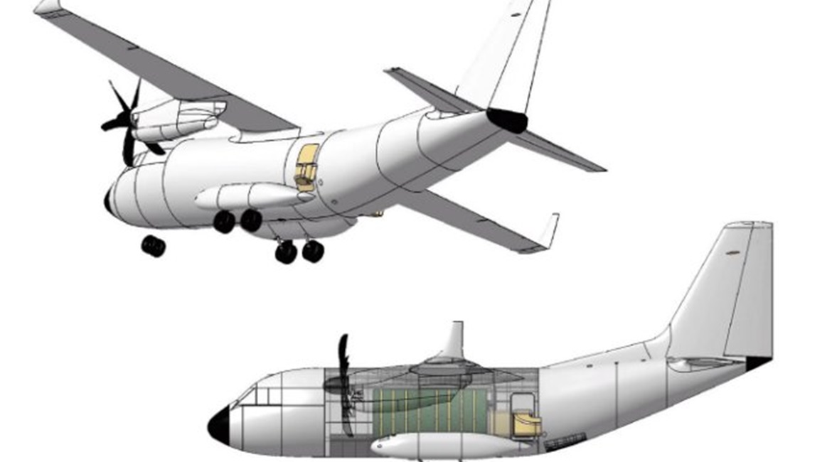 The SCODEV system is fitted in the aircraft's hold, and uses S-vents mounted in the paratrooper doors.