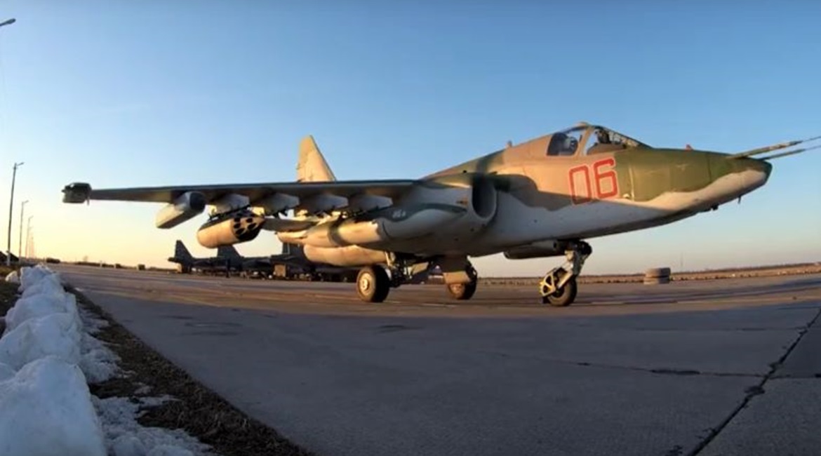 The Russian MoD is upgrading its fleet of Sukhoi Su-25 CAS aircraft to the Su-25SM3 standard, like the one pictured preparing for take-off at the Russian air force base in Krasnodar Krai in the Southern Military District with an L-370-3S radar jamming ...