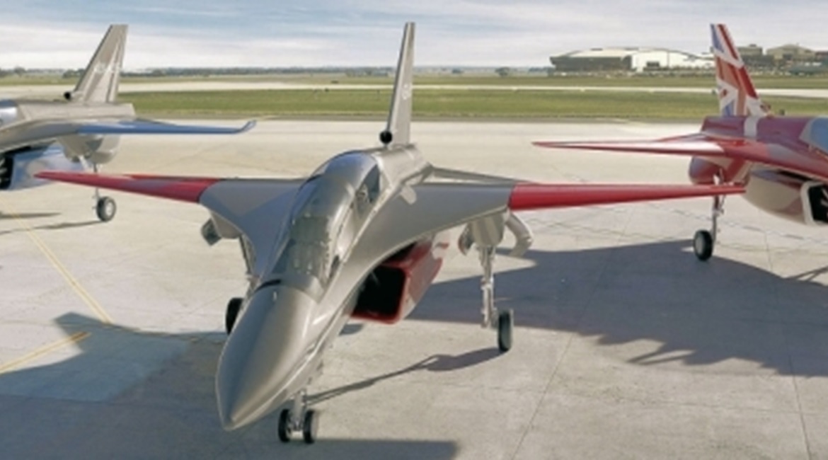 A conceptual image of jet trainer aircraft that is being developed by recent start-up Aeralis. The UK company has agreed with Thales to develop a training system for the Tempest combat aircraft