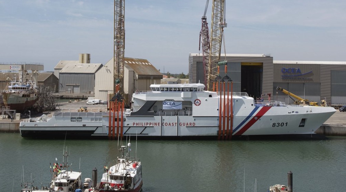 was craned into the water at OCEA's Les Sables d'Olonne shipyard on 17 July.