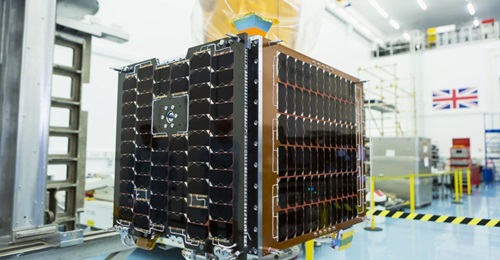 The UK's Carbonite 2 satellite, seen here at the facilities of joint developer Surrey Satellite Technology Ltd. Carbonite 2 is the UK's first low-Earth orbit high-definition imagery and video satellite, and is an example of the country's engagement in ...