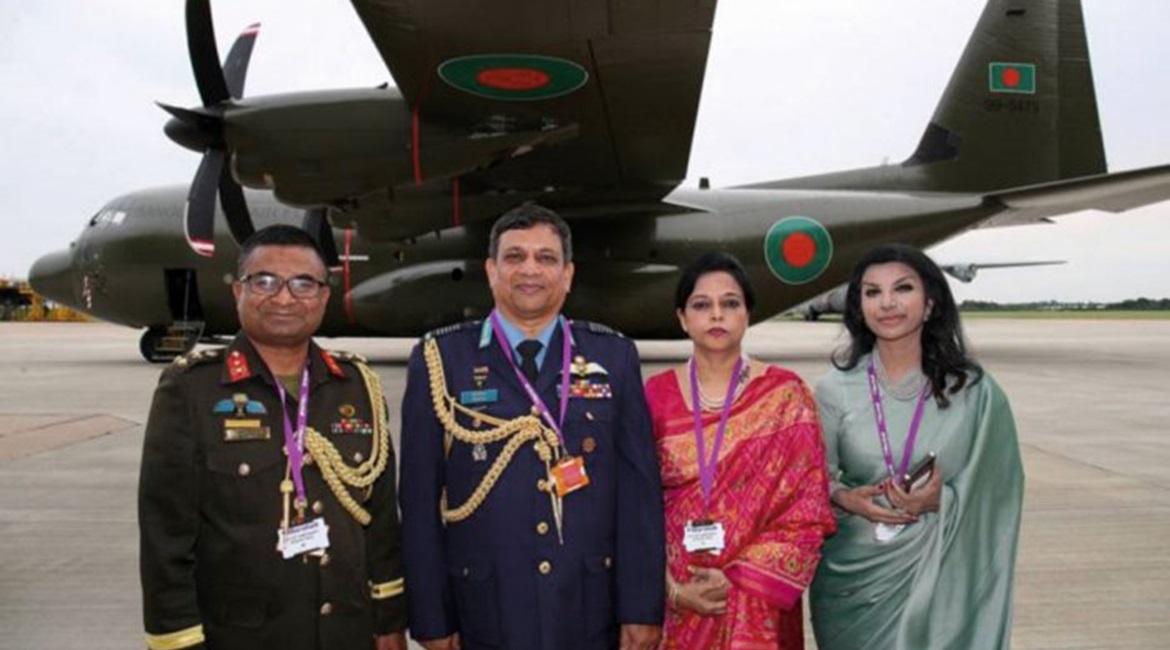 The first of five ex-Royal Air Force C-130J airlifters for Bangladesh was rolled out on 25 July ahead of delivery with the remainder of the fleet before the end of the year.