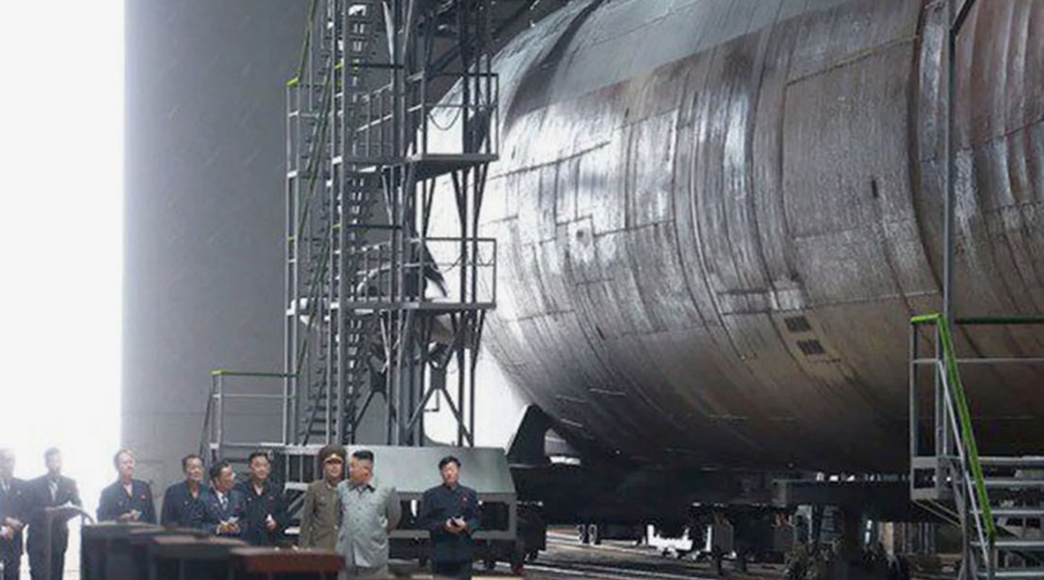 North Korea released on 23 July partial images of what it described as a “newly built” submarine.