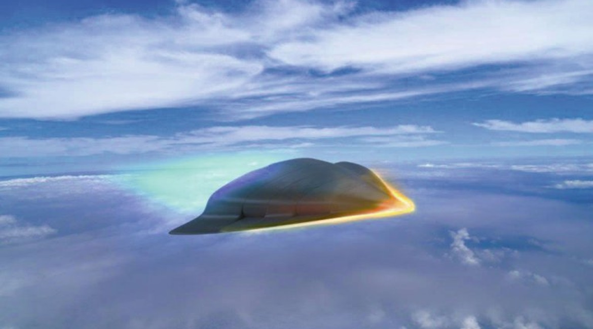 Artist's rendering of Raytheon Advanced Missile Systems' winged Tactical Boost Glide hypersonic weapon concept