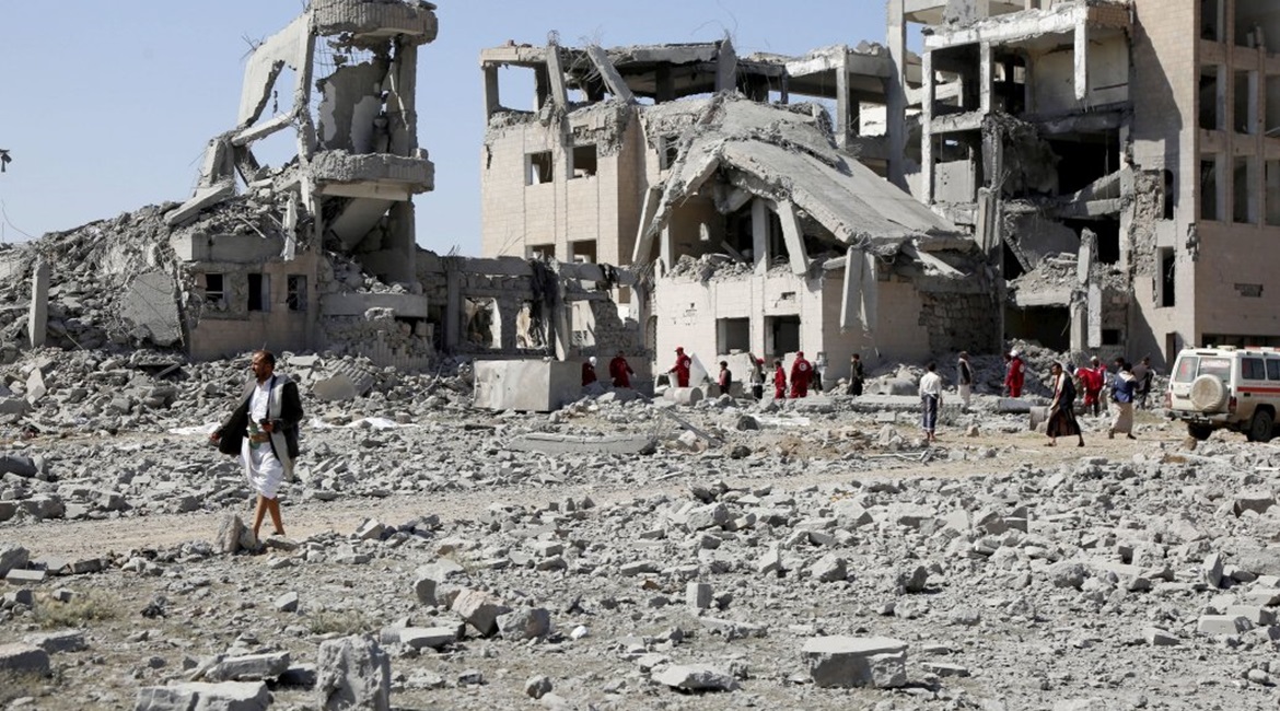 Photographs of the aftermath of the airstrike showed it took place at the compound that Col Maliki identified as the weapons storage facility.