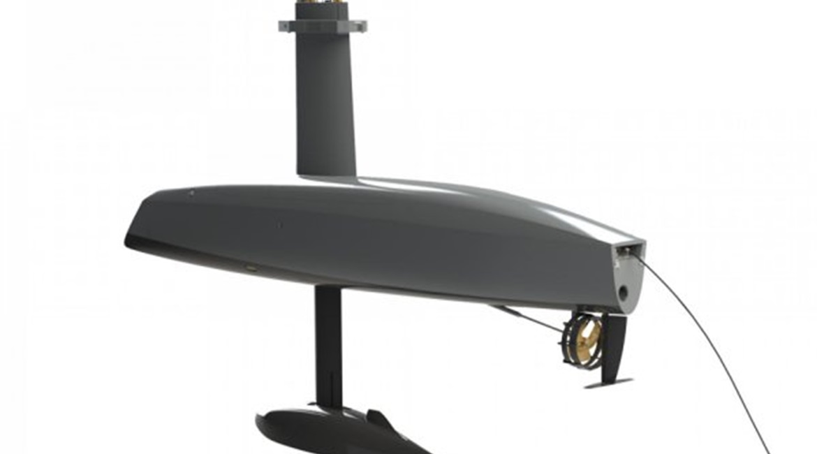 The SeaDrix autonous ASW surveillance system combines SEA's KraitArray acoustic sensor with iXblue's DriX USV.