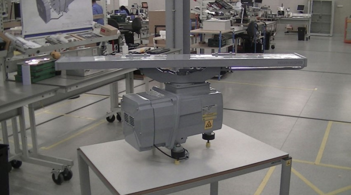 The Hensoldt Mk5 SharpEye on display at DSEI in London.