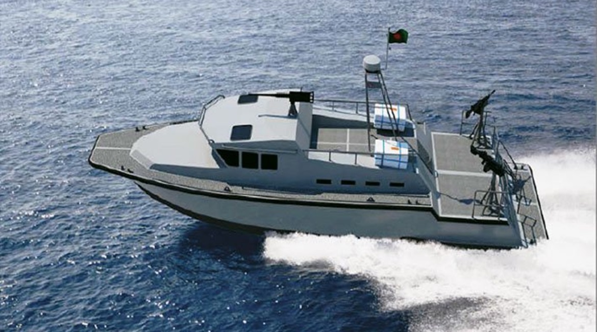 An artist's illustration of the X12 high-speed patrol boat.