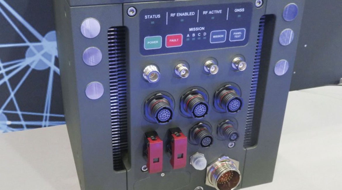 L3Harris TRL Technology's CORVUS Configurable CEMA System (CCS) as displayed at DSEI 2019.