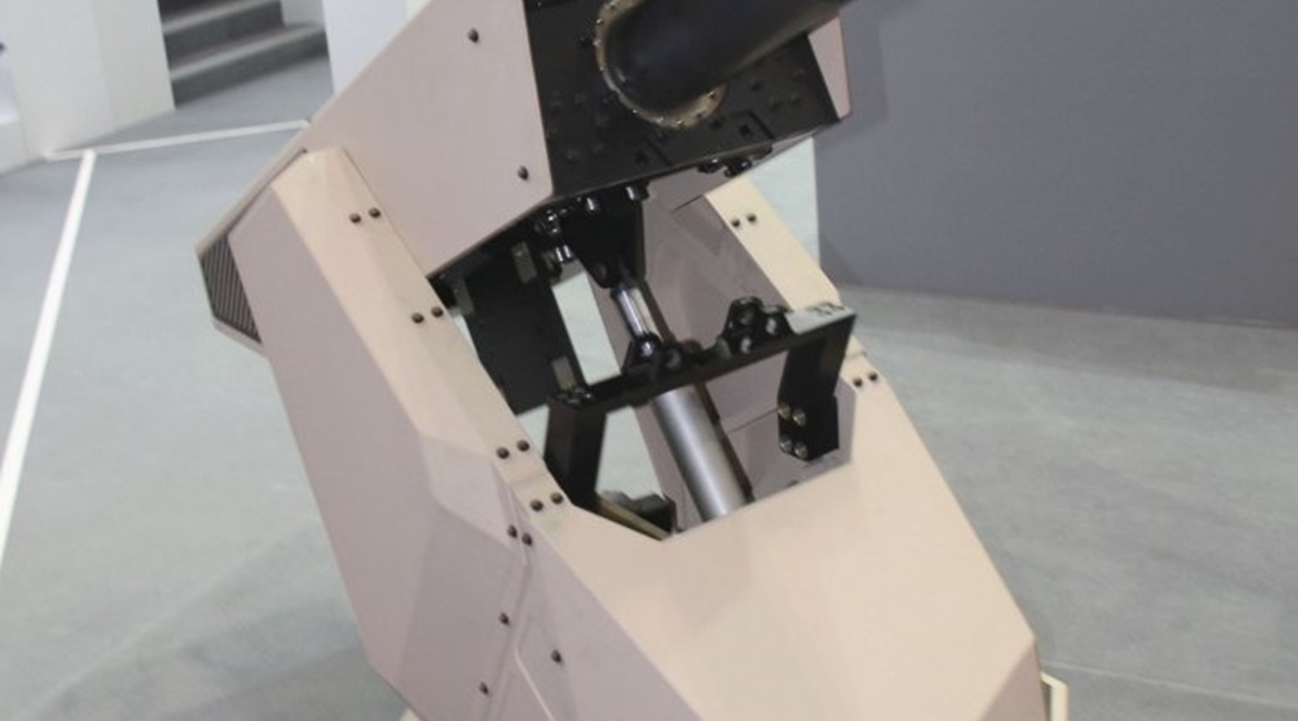 Aselsan's Alkar 81 mm mortar weapon system is turntable-mounted and can be rapidly laid on to the target.