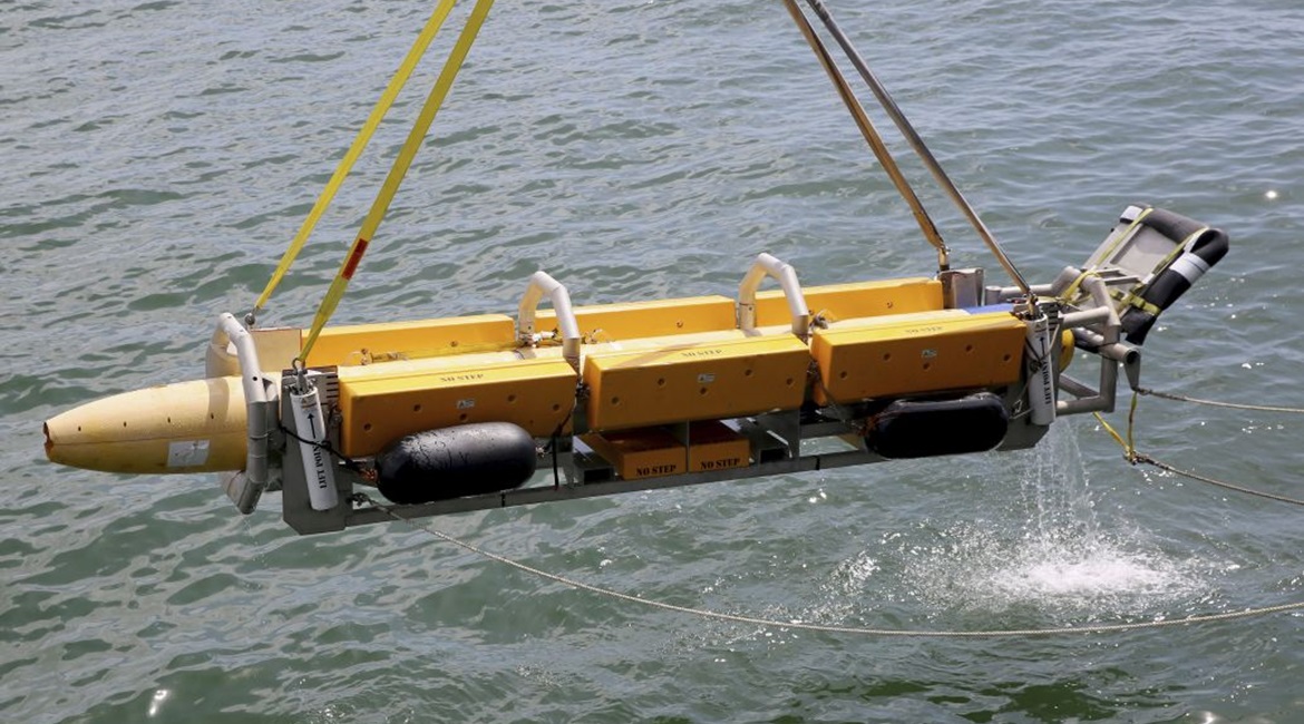 The UUV Knifefish was tested aboard Expeditionary Sea Base USNS 
        
         (T-ESB 4).