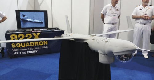 A ScanEagle UAV unit on display at Pacific 2019