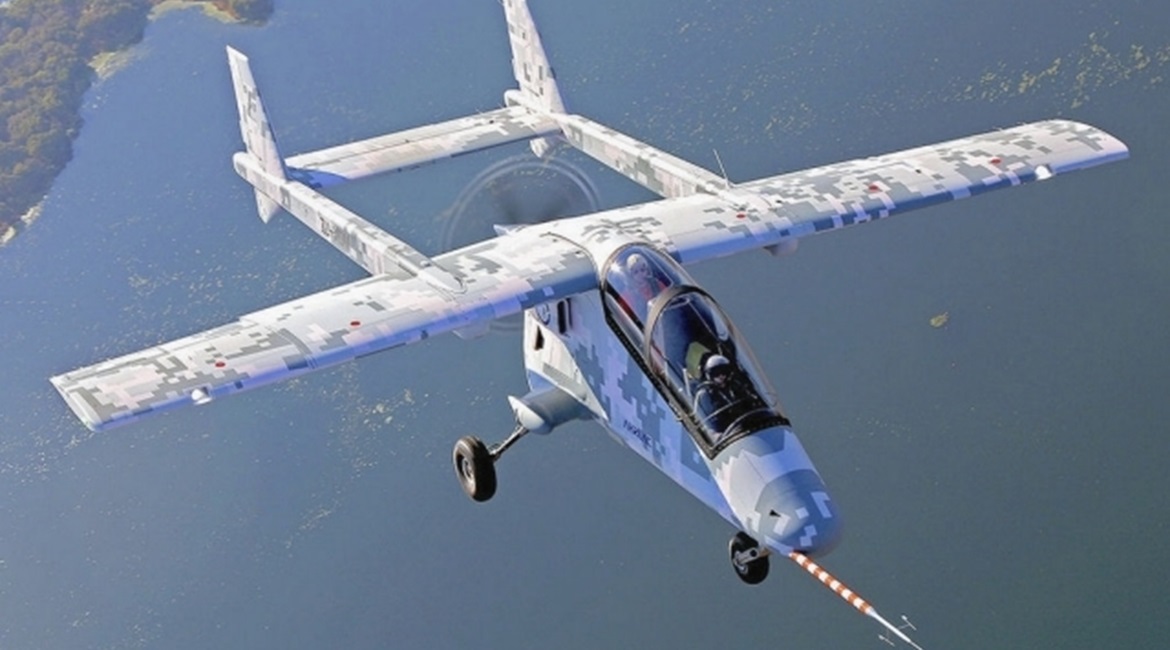 Prototype AHRLAC multisensor surveillance aircraft.