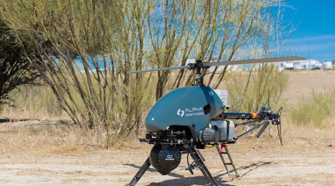 Alpha Security and Defense wants to sell its Alpha 800 single-rotor UAV to the US market.