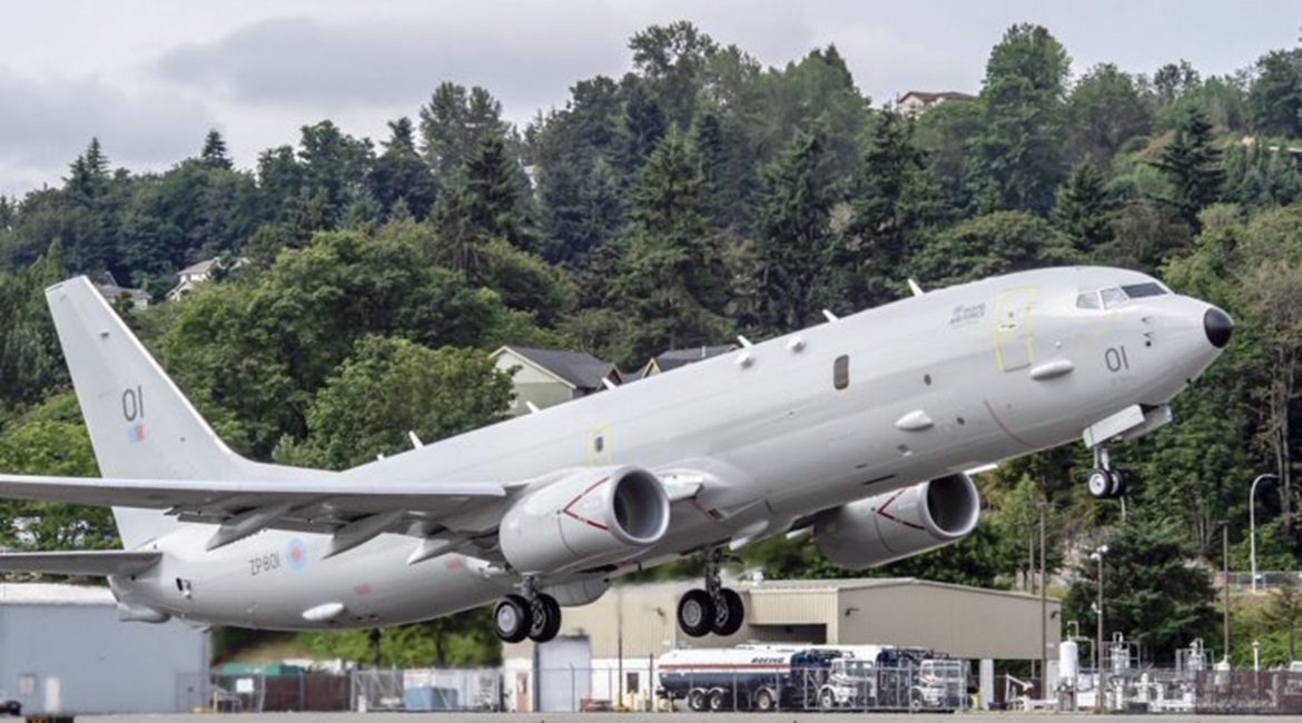 Seen departing on its maiden flight in July, the first of nine Poseidon MRA1 aircraft for the UK was handed over on 29 October.