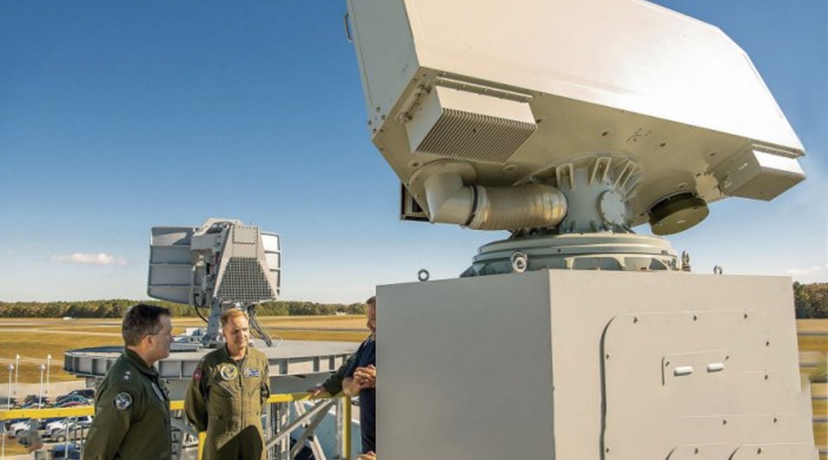 The AN/SPN-50(V)1 Shipboard Air Traffic Radar under test at the Naval Air Warfare Center Aircraft Division Webster Outlying Field.