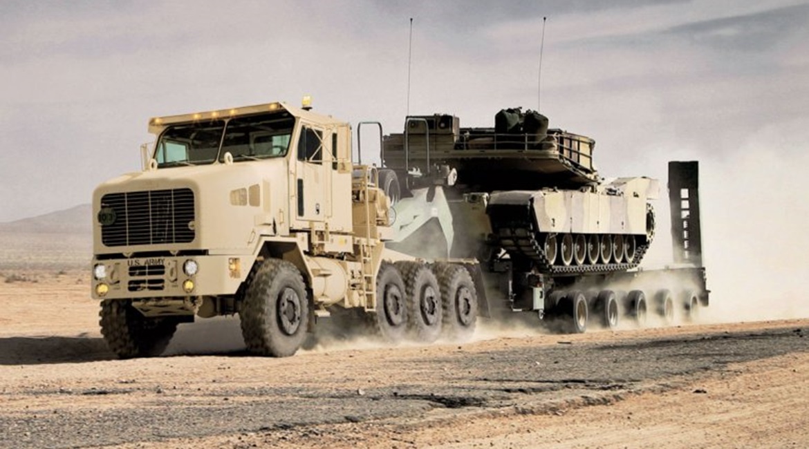 Oshkosh Defense is working to rebaseline some of the US Army's M1070A1 HET tractor fleet (pictured above) so they can travel on EU highways.