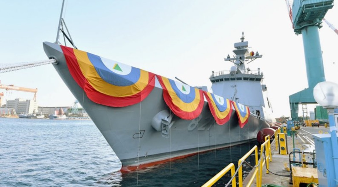 HHI launched Daegu (FFX-II)-class frigate 
        
         in a ceremony held on 11 November at the company's facilities in Ulsan.