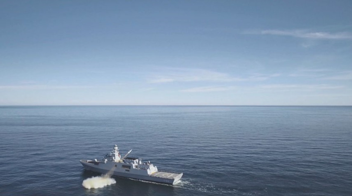 The Turkish Naval Forces Ada-class corvette TCG 
        
         (F-514) fires an Atmaca ASM at an undisclosed location in the Black Sea on 3 November.
