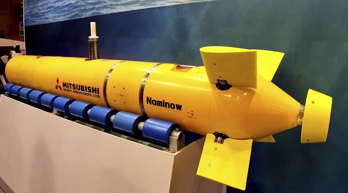 MHI displayed at DSEI Japan 2019 a UUV called Naminow for use with its CoasTital coastal surveillance and security system.