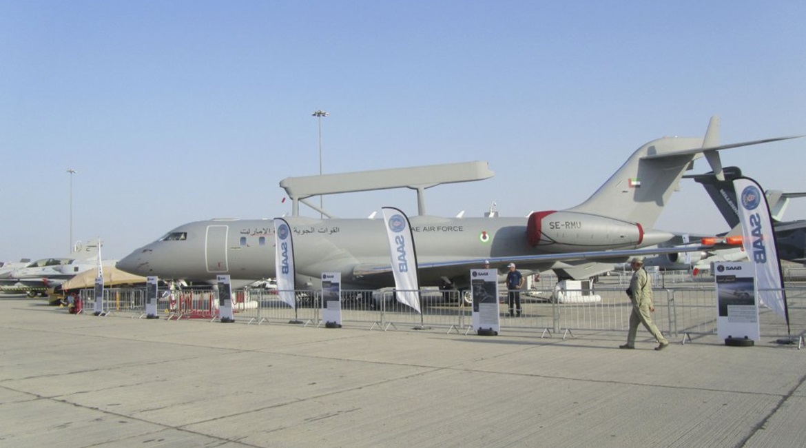 The UAE's third Saab GlobalEye was displayed at the Dubai Airshow, with the UAE revealing advanced discussions for a further two aircraft.