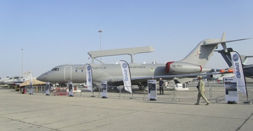 The UAE's third Saab GlobalEye was displayed at the Dubai Airshow, with the UAE revealing advanced discussions for a further two aircraft.