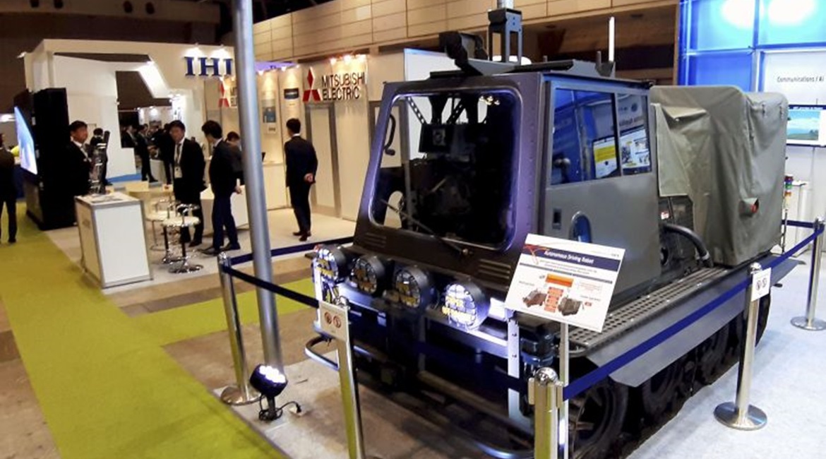 NEC displayed at DSEI Japan 2019 one of the two vehicles it has used to integrate and test its autonomous driving technology.