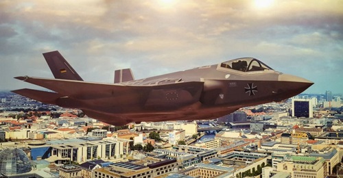 While Lockheed Martin's previous promotional material for the F-35 in Germany has been overt and forthright, as seen in this poster displayed at BSC 2018, its official elimination from the competition earlier this year has meant that its promotional ma...