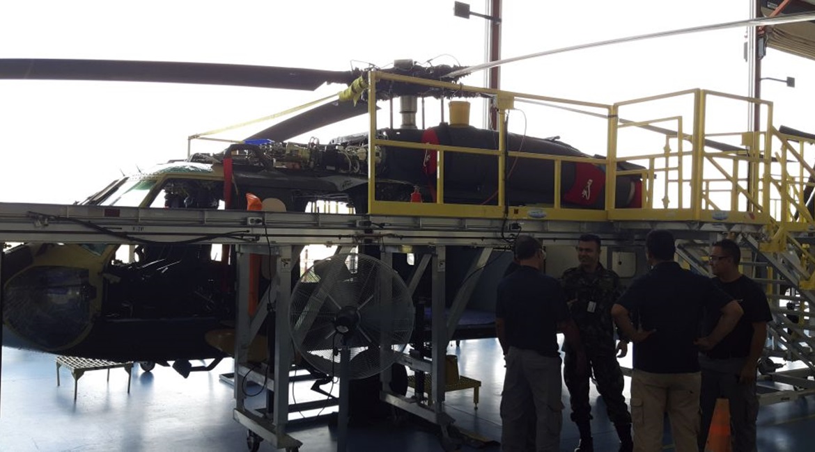 This Colombian Army Sikorsky UH-60L Black Hawk helicopter is the first outside the US to be rebuilt to flight-worthy status with an airframe imported from Sikorsky's Connecticut facility.