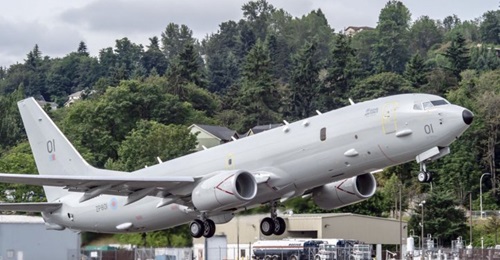 Seen taking off for its maiden flight in July, the first of nine Poseidon MRA1 aircraft for the UK was handed over on 29 October.