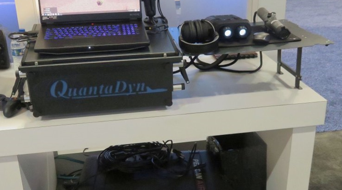 Quantadyn's new QFires PT-150, which will provide the portable element of the UK's JFST programme, displayed at I/ITSEC 2019.
