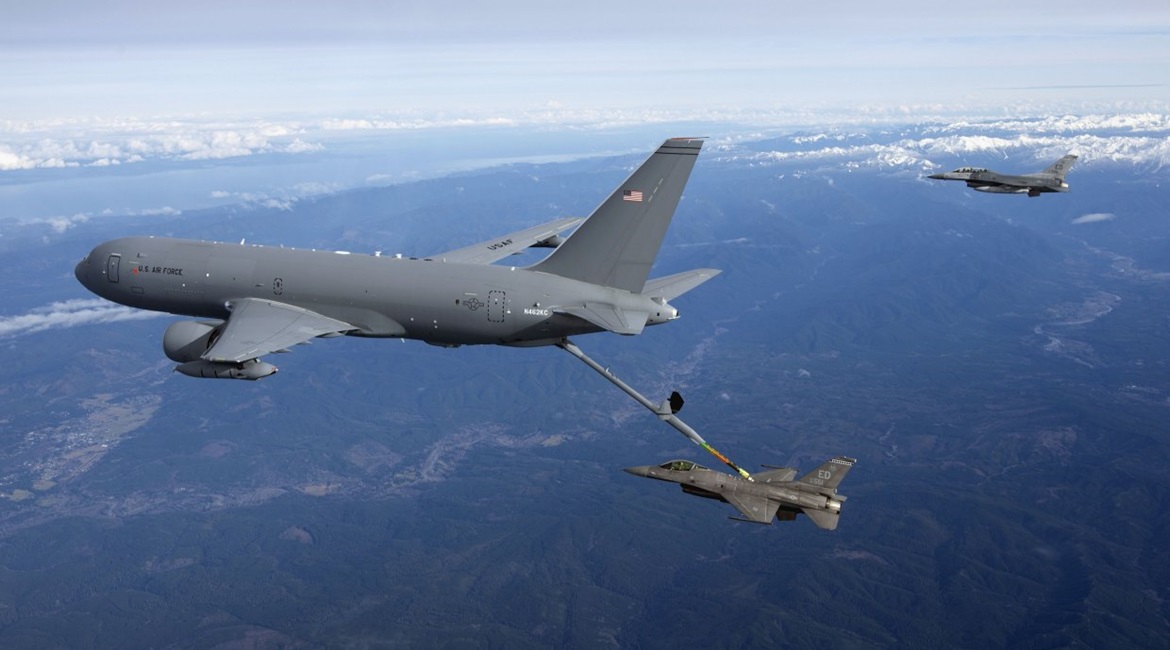 All future KC-46A deliveries to the US Air Force will have the modified cargo locks. The original locking mechanisms, which have a rotating feature that locks them into place, were becoming slightly unrotated during flight without user input.