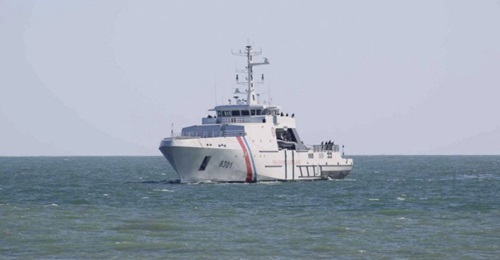 , seen here during its preliminary sea trials in October 2019.