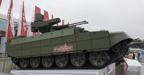 The Russian Ground Forces will receive BMPT Terminator fire support vehicles, such as the one pictured, at Army 2019 this year.